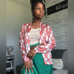 Unique Burnt orange Patter shirt